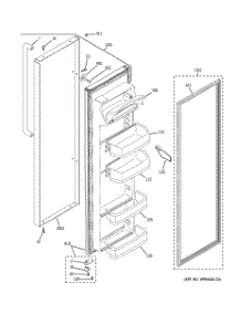 02 - Fresh Food Door parts for Ge Refrigerator GSH25SGPASS from AppliancePartsPros.com