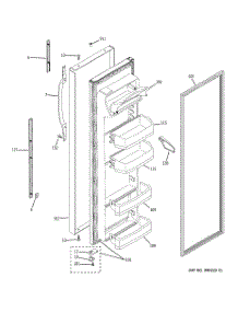 02 - Fresh Food Door parts for Ge Refrigerator GSS22SGMFBS from AppliancePartsPros.com
