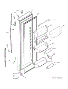 03 - Fresh Food Door parts for Ge Refrigerator PSS29NGPAWW from AppliancePartsPros.com