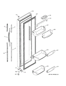 02 - Fresh Food Door parts for Ge Refrigerator DSS25LSPABS from AppliancePartsPros.com