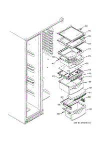 08 - Fresh Food Shelves parts for Ge Refrigerator ESS25LGPAWW from AppliancePartsPros.com