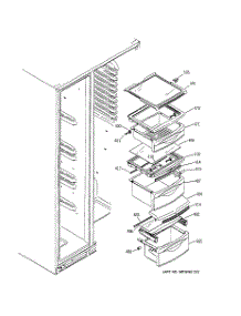 08 - Fresh Food Shelves parts for Ge Refrigerator GSS25XGPABB from AppliancePartsPros.com