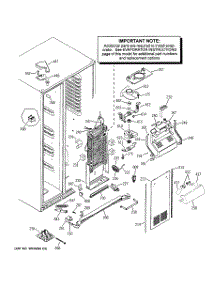 03 - Freezer Section parts for Ge Refrigerator GSS25TGPAWW from AppliancePartsPros.com