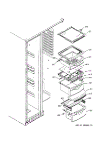 08 - Fresh Food Shelves parts for Ge Refrigerator GSS25TGPABB from AppliancePartsPros.com