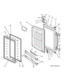 02 - Fresh Food Door parts for Ge Refrigerator GBS18HBMCCC from AppliancePartsPros.com