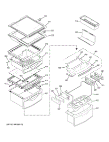 09 - Fresh Food Shelves parts for Ge Refrigerator PCG23SHMHFBS from AppliancePartsPros.com