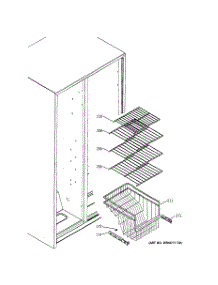 04 - Freezer Shelves parts for Ge Refrigerator GST25KGPAWW from AppliancePartsPros.com