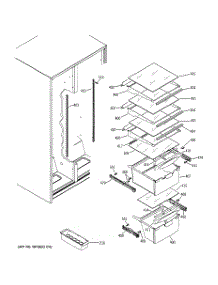 07 - Fresh Food Shelves parts for Ge Refrigerator GSA20IEPAFWW from AppliancePartsPros.com