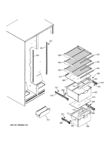 06 - Fresh Food Shelves parts for Ge Refrigerator GSS20DBPAWW from AppliancePartsPros.com