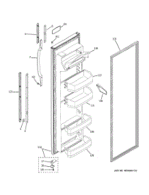 02 - Fresh Food Door parts for Ge Refrigerator ESH22XGPABB from AppliancePartsPros.com