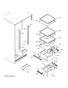 07 - Fresh Food Shelves parts for Ge Refrigerator DSS25JFPAWW from AppliancePartsPros.com