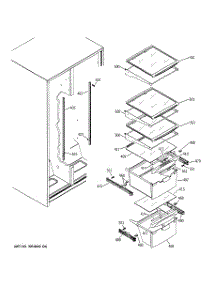 07 - Fresh Food Shelves parts for Ge Refrigerator GSS22VFPACC from AppliancePartsPros.com