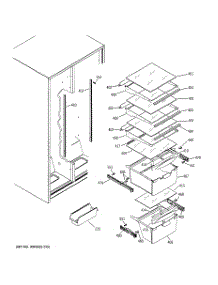 06 - Fresh Food Shelves parts for Ge Refrigerator GSS20IBPACC from AppliancePartsPros.com