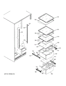 07 - Fresh Food Shelves parts for Ge Refrigerator GSS25JFPACC from AppliancePartsPros.com