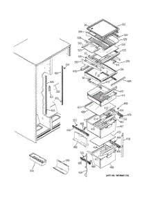 07 - Fresh Food Shelves parts for Ge Refrigerator PSA22MIPAFBB from AppliancePartsPros.com