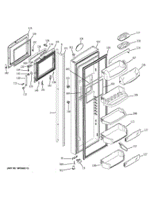 03 - Fresh Food Door parts for Ge Refrigerator PSP27SHMFCBS from AppliancePartsPros.com
