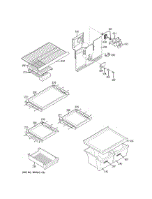 03 - Shelves parts for Ge Refrigerator GTS20ICNACC from AppliancePartsPros.com