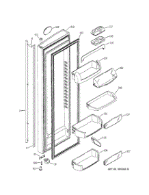 03 - Fresh Food Door parts for Ge Refrigerator PSP25SGMFCBS from AppliancePartsPros.com