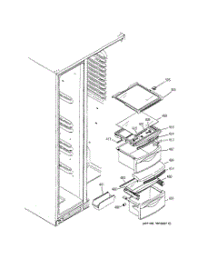 08 - Fresh Food Shelves parts for Ge Refrigerator GSS25YGNAWW from AppliancePartsPros.com