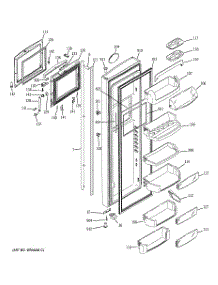 03 - Fresh Food Door parts for Ge Refrigerator PCP23SHMFFBS from AppliancePartsPros.com
