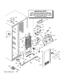 04 - Freezer Section parts for Ge Refrigerator PSP29SHMFCBS from AppliancePartsPros.com