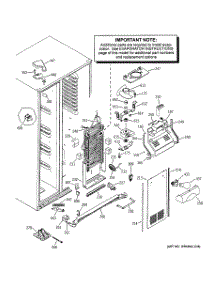 03 - Freezer Section parts for Ge Refrigerator GSS25YGNACC from AppliancePartsPros.com