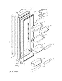 02 - Fresh Food Door parts for Ge Refrigerator PCP21SIMFFBS from AppliancePartsPros.com