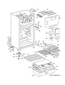 02 - Cabinet parts for Ge Refrigerator GTT15FBMFRWW from AppliancePartsPros.com