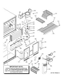 03 - Freezer Section parts for Ge Refrigerator GTG22FBMARWW from AppliancePartsPros.com