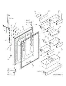 02 - Fresh Food Door parts for Ge Refrigerator PTG25LBMARBB from AppliancePartsPros.com