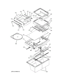 06 - Fresh Food Shelves parts for Ge Refrigerator PTG25LBMARBB from AppliancePartsPros.com