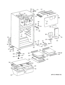 02 - Cabinet parts for Ge Refrigerator GTS18XBMFRWW from AppliancePartsPros.com