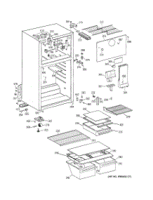 02 - Cabinet parts for Ge Refrigerator GTS18FBMFRCC from AppliancePartsPros.com