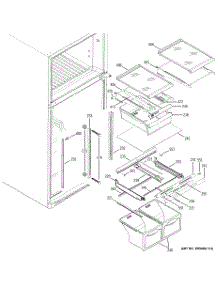 05 - Fresh Food Shelves parts for Ge Refrigerator GTS18WCMDRCC from AppliancePartsPros.com
