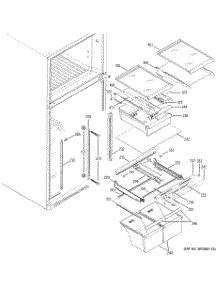 05 - Fresh Food Shelves parts for Ge Refrigerator GTS18KCMDRBB from AppliancePartsPros.com