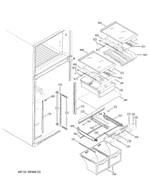 05 - Fresh Food Shelves parts for Ge Refrigerator ETS19XBMDRBB from AppliancePartsPros.com