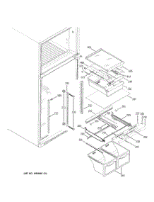 05 - Fresh Food Shelves parts for Ge Refrigerator GTS19QBNDRBB from AppliancePartsPros.com