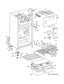 02 - Cabinet parts for Ge Refrigerator GTT18FBMFRWW from AppliancePartsPros.com
