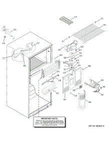 02 - Freezer Section parts for Ge Refrigerator GTS18DBMDRBB from AppliancePartsPros.com