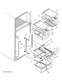 05 - Fresh Food Shelves parts for Ge Refrigerator GTS18UBMDRBB from AppliancePartsPros.com