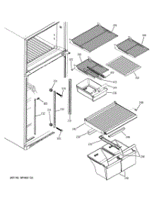 05 - Fresh Food Shelves parts for Ge Refrigerator GTS18DCMDLWW from AppliancePartsPros.com