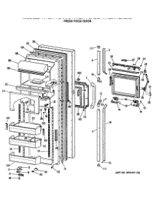 02 - Fresh Food Door parts for Ge Refrigerator TFX27PFSAAA from AppliancePartsPros.com