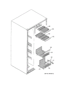 05 - Freezer Shelves parts for Ge Refrigerator GSS25TGMAWW from AppliancePartsPros.com