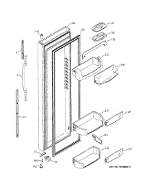 02 - Fresh Food Door parts for Ge Refrigerator GSS25TGMAWW from AppliancePartsPros.com