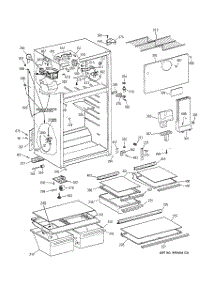 02 - Cabinet parts for Ge Refrigerator GTS18HCMFRWW from AppliancePartsPros.com