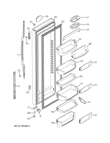 02 - Fresh Food Door parts for Ge Refrigerator PCG23MIMFFWW from AppliancePartsPros.com