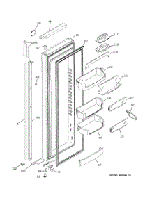 02 - Fresh Food Door parts for Ge Refrigerator FIG21IEMFFBS from AppliancePartsPros.com
