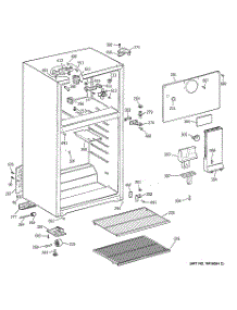 02 - Cabinet parts for Ge Refrigerator GTR18ABMFRWW from AppliancePartsPros.com