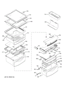 09 - Fresh Food Shelves parts for Ge Refrigerator PCG23NHMFFWW from AppliancePartsPros.com