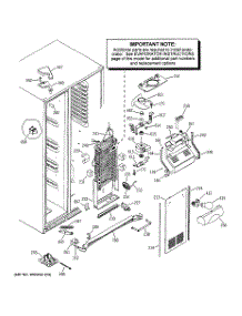 03 - Freezer Section parts for Ge Refrigerator GSK25LCNACCC from AppliancePartsPros.com